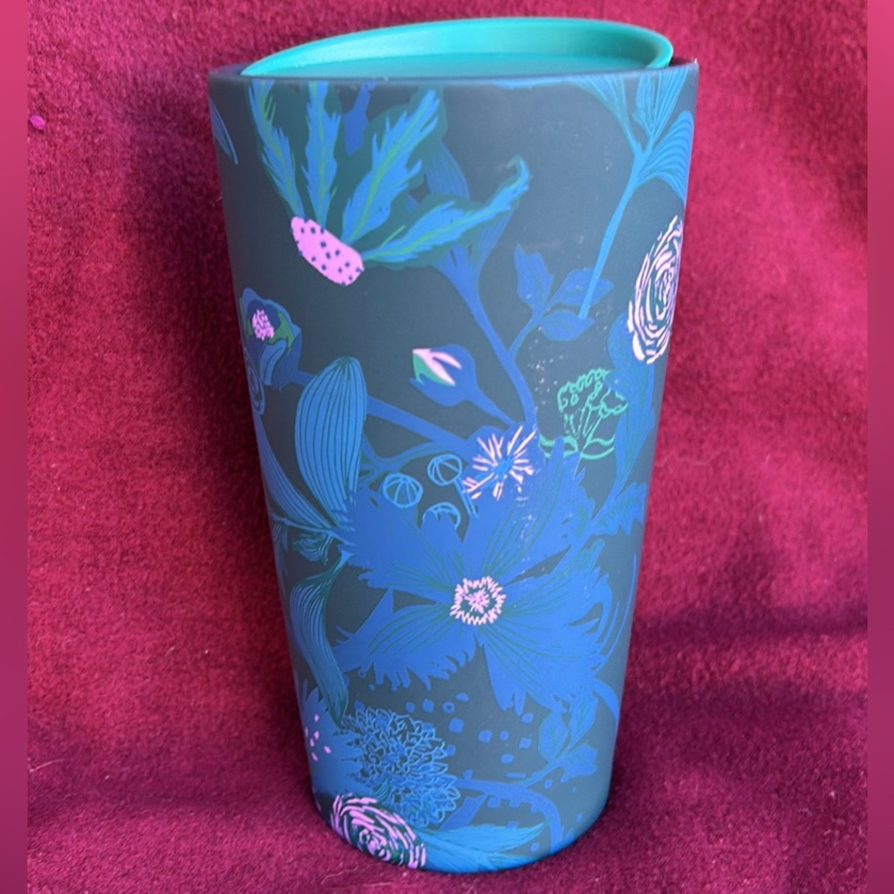 Starbucks Ceramic Travel Mug - 2021 Dark Floral (new, never used)